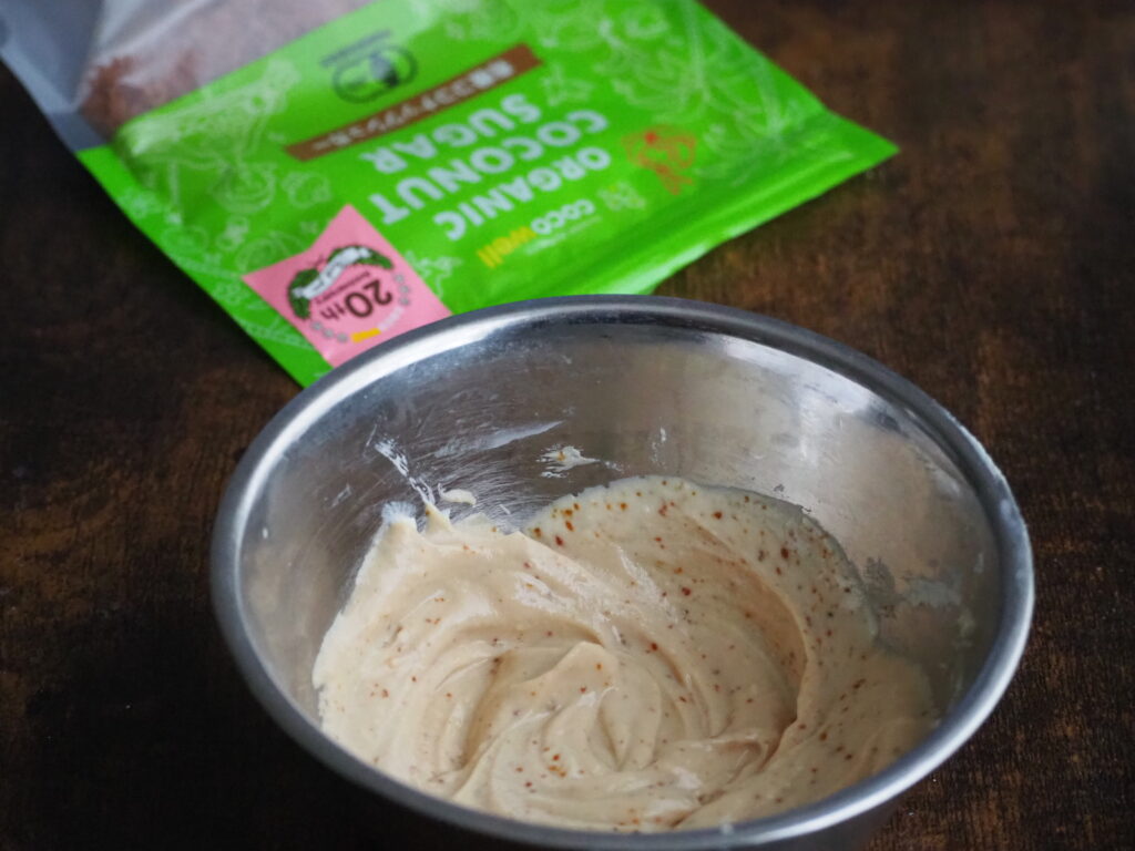 豆乳クリームチーズのティラミス風大福工程1-1